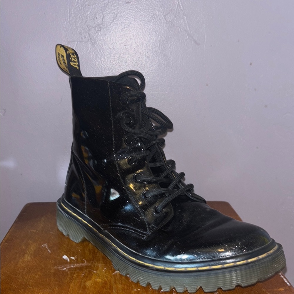 Dr. Martens Black Patent Leather Boots